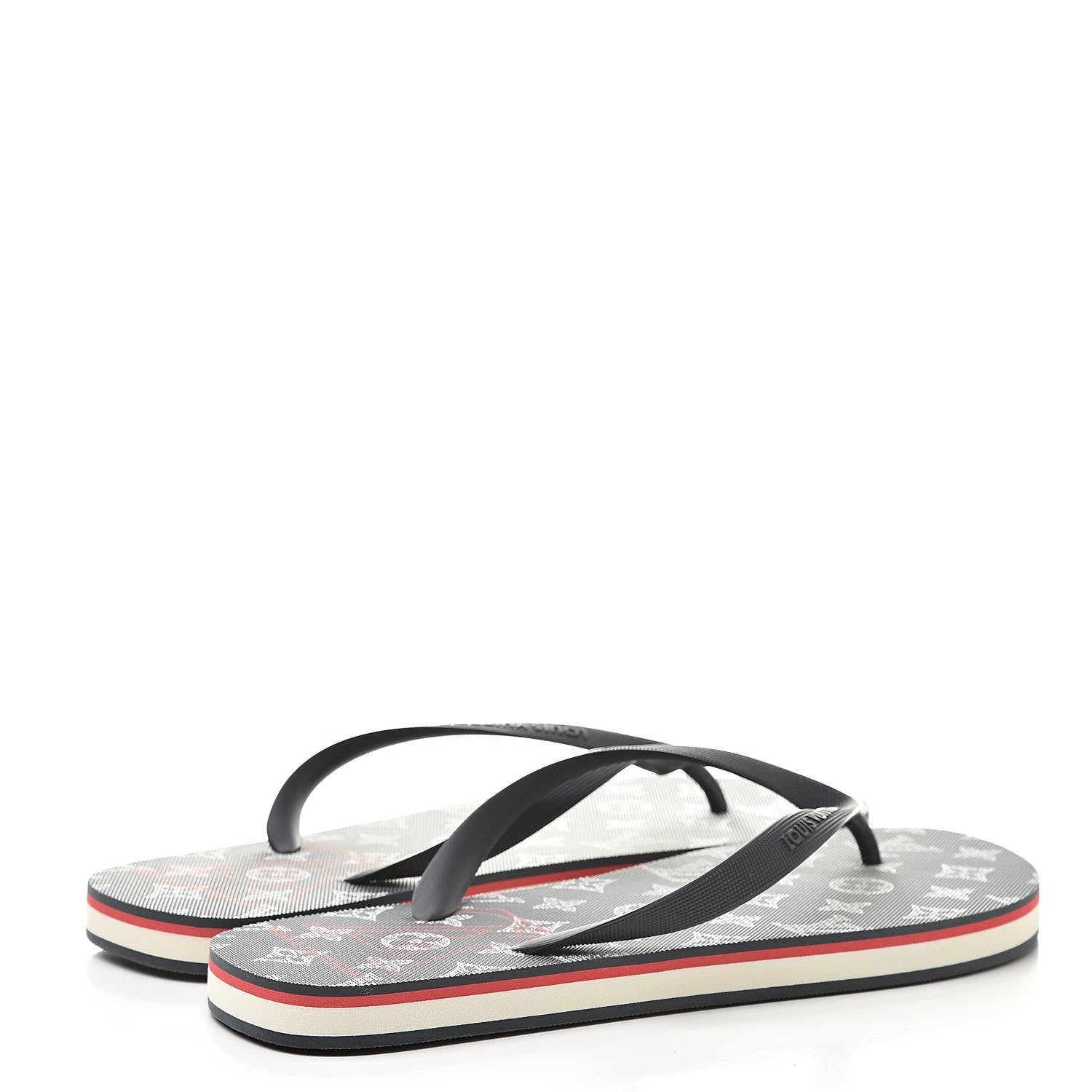 Louis Vuitton Rubber Mens Molitor Thong Sandals 10 Marine Rouge 4 of 7