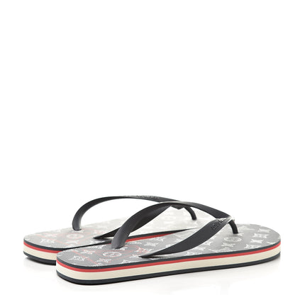 Louis Vuitton Rubber Mens Molitor Thong Sandals 10 Marine Rouge 4 of 7