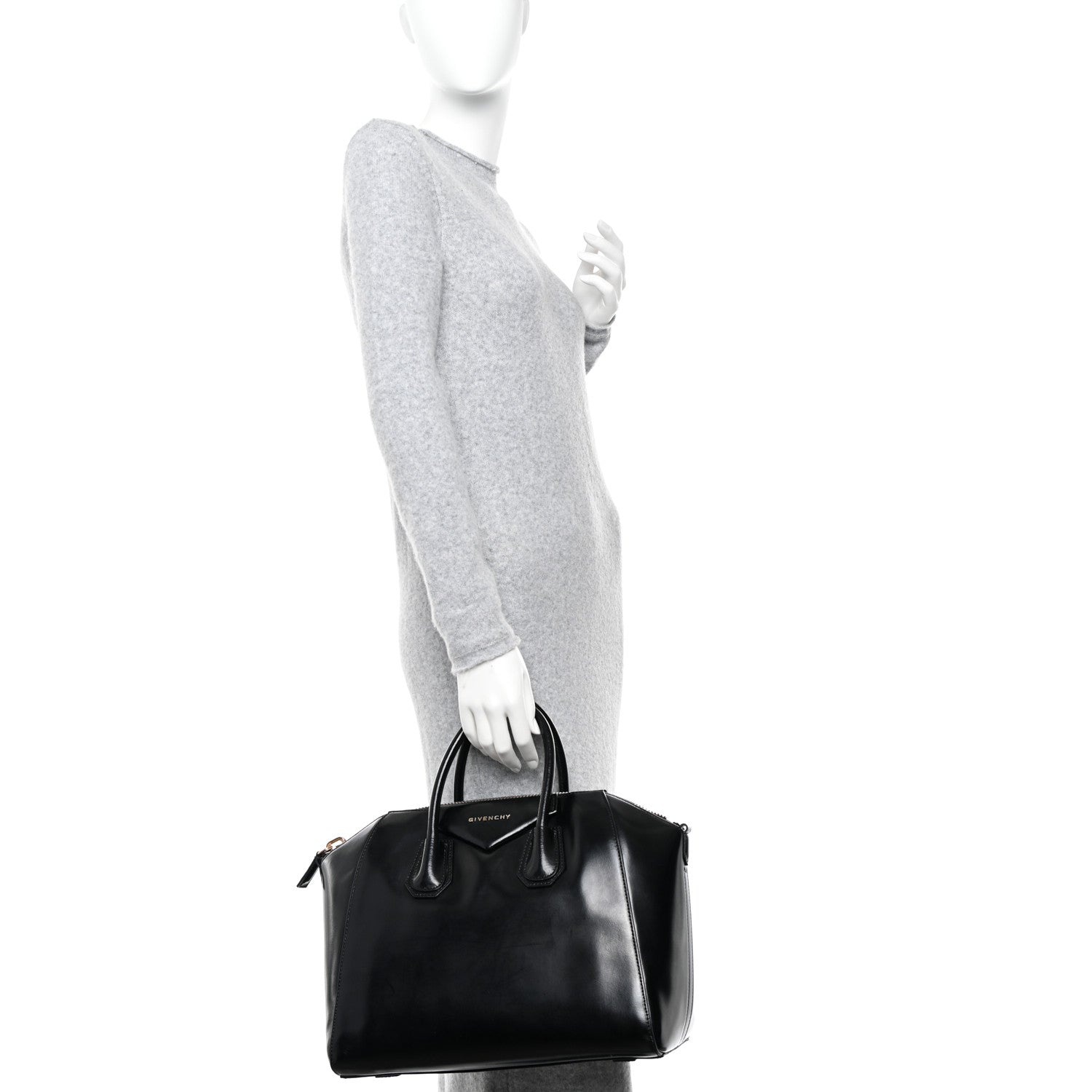 Givenchy Shiny Lord Calfskin Medium Antigona Black 3 of 18