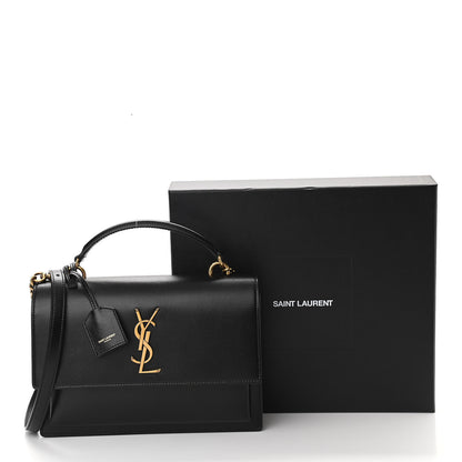 Saint Laurent Calfskin Monogram Sunset Chain Wallet Black 10 of 10