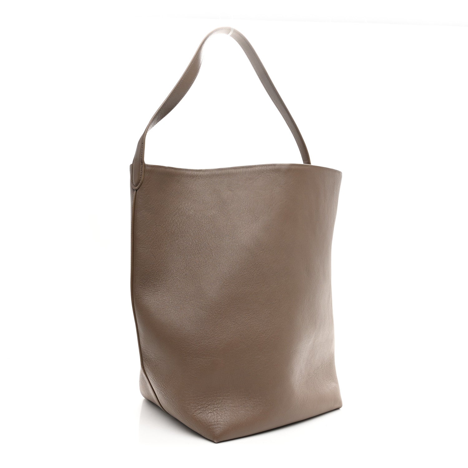 The Row Grained Calfskin Large N/S Park Tote Dark Taupe 3 of 10