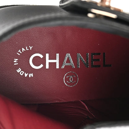 Chanel Calfskin CC Turnlock Ankle Boots 38 Black 7 of 12