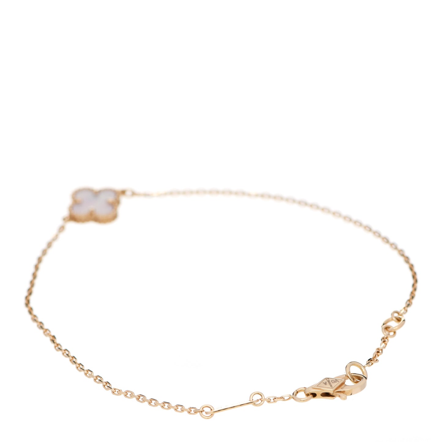18K Yellow Gold Mother of Pearl Sweet Alhambra Bracelet