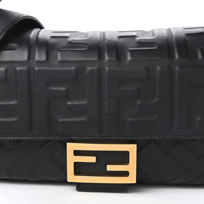 Fendi Nappa FF 1974 Embossed Baguette Black 10 of 10