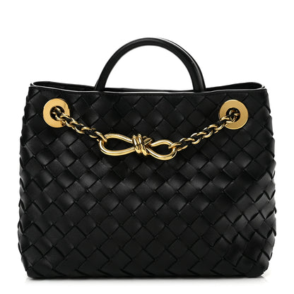 Bottega Veneta Nappa Intrecciato Small Andiamo With Chain Shoulder Bag Black 1 of 11