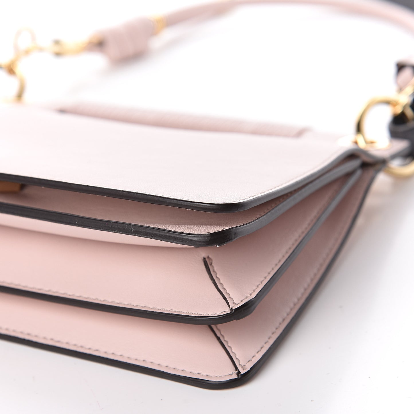 Calfskin Small Whip Top Handle Crossbody Pale Pink