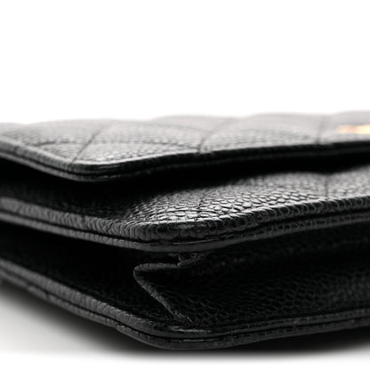 Chanel Caviar Quilted Wallet On Chain WOC Black 10 of 12