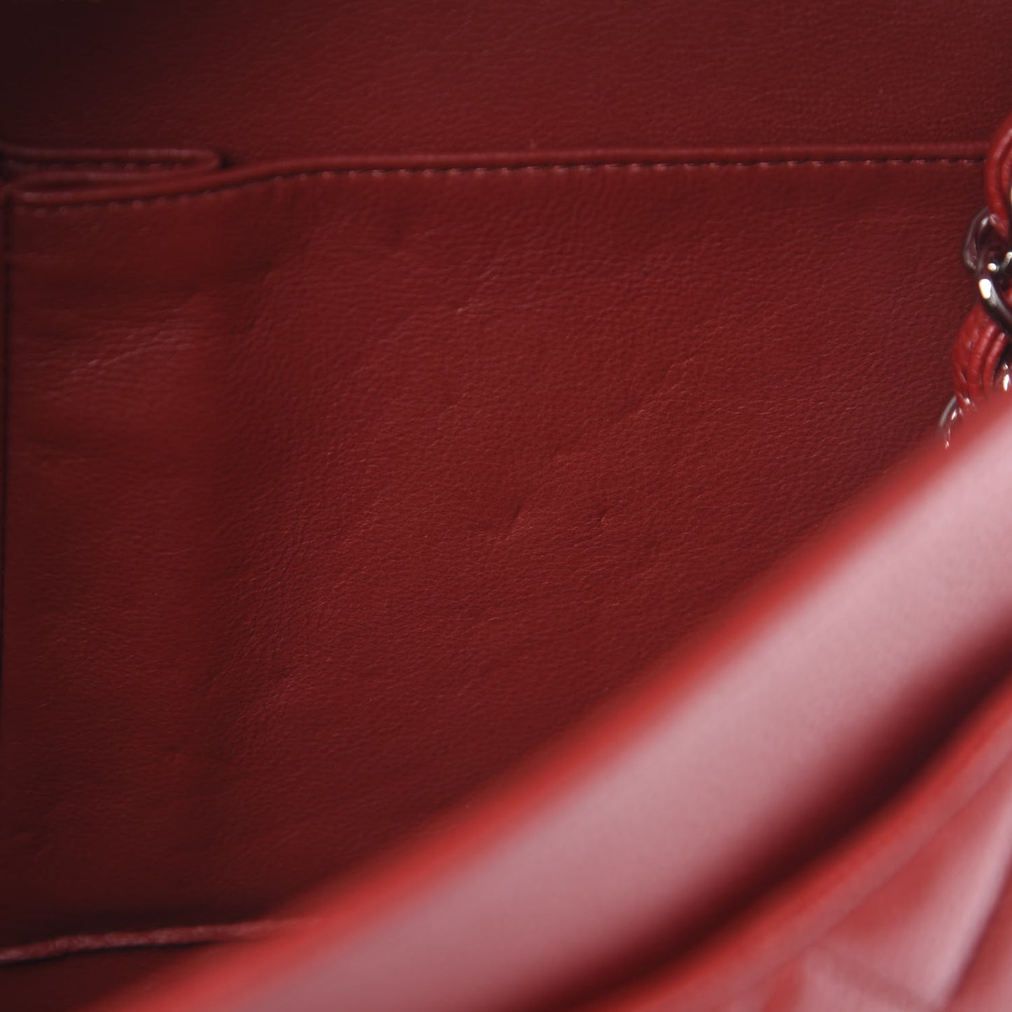 Caviar Quilted Jumbo Double Flap Red