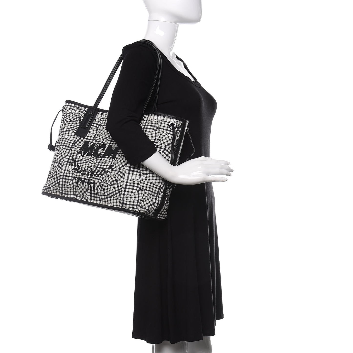 Visetos Medium Liz Reversible Shopper Tote Black