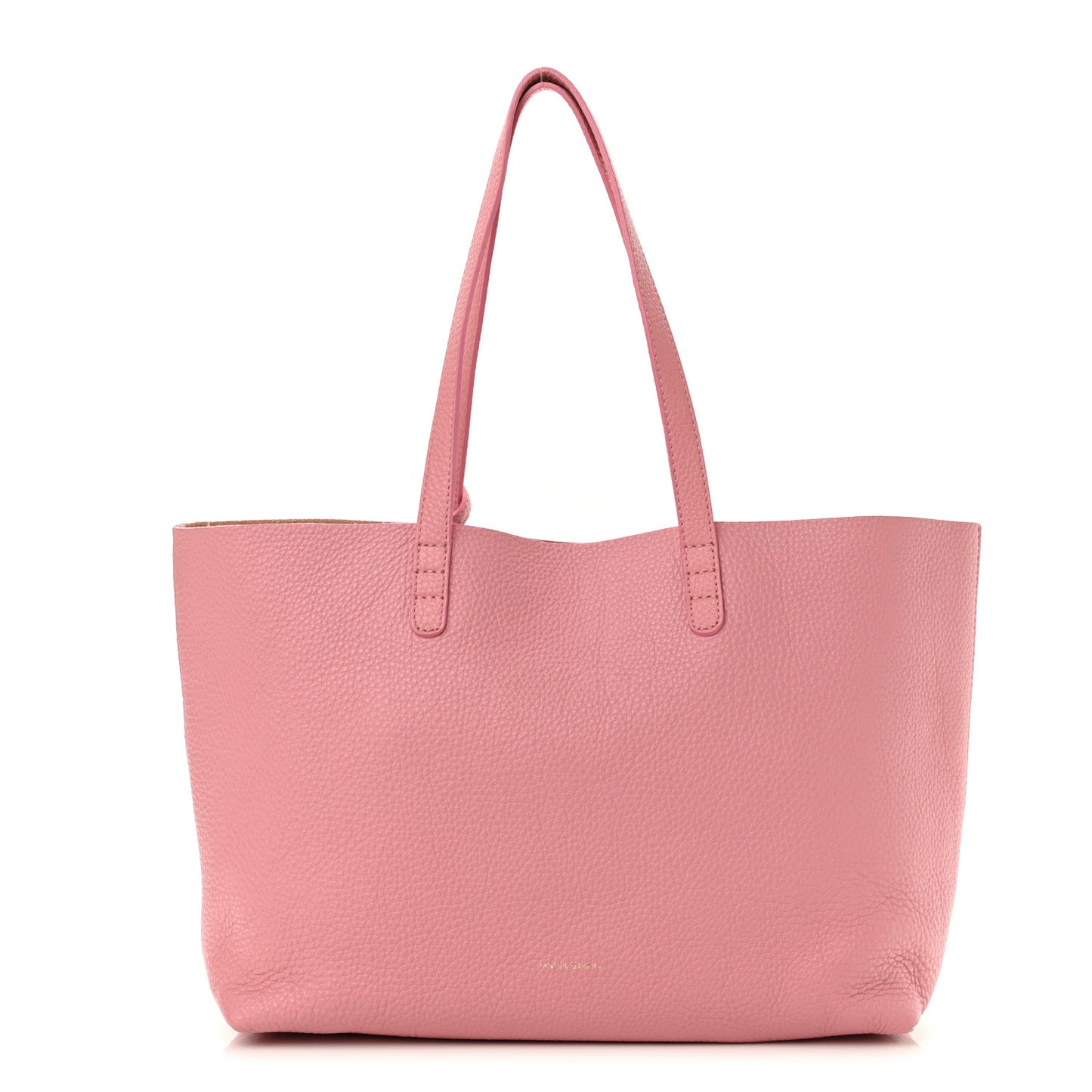 Tumbled Calfskin Small Shopping Tote Blush