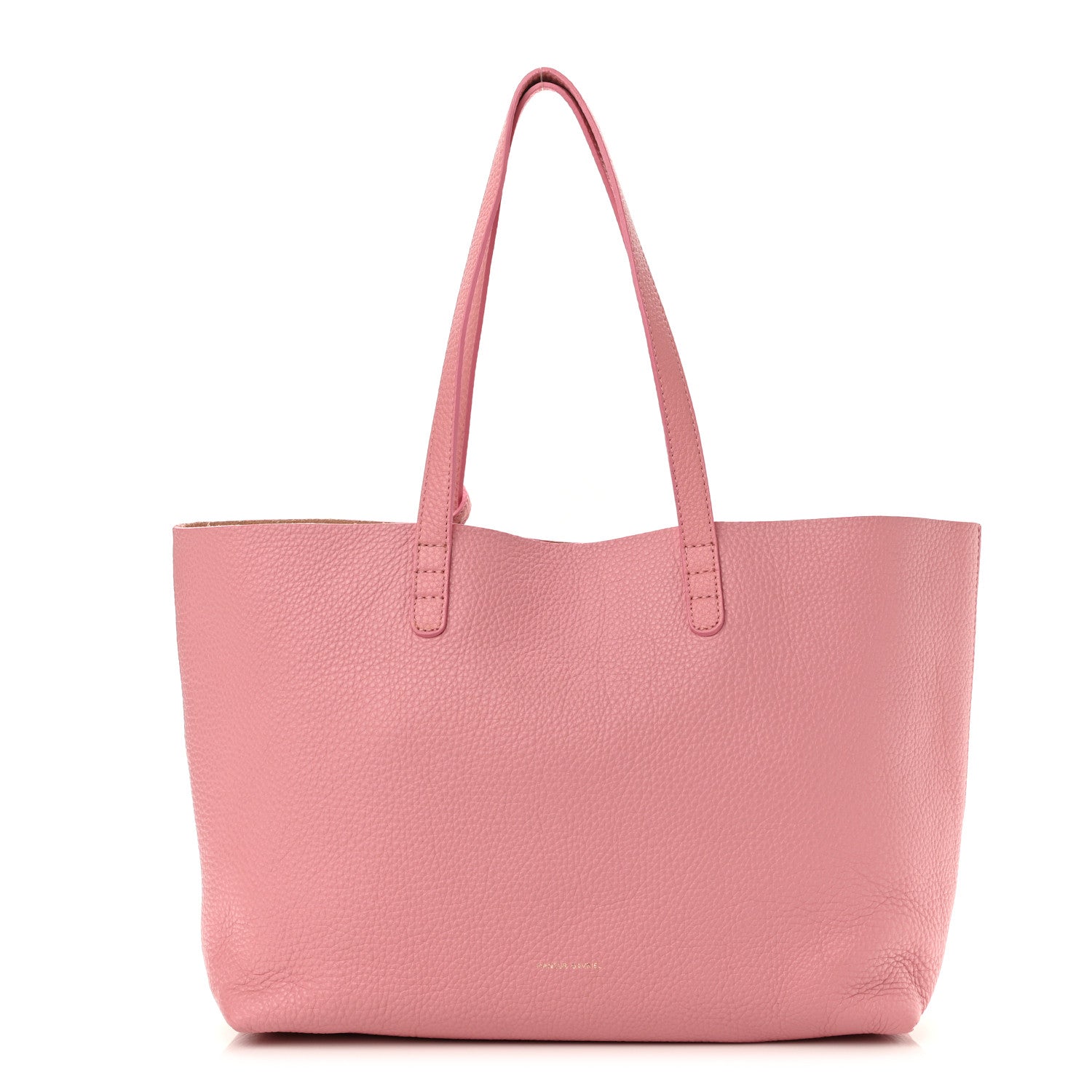 Mansur Gavriel Tumbled Calfskin Small Shopping Tote Blush 3 of 11