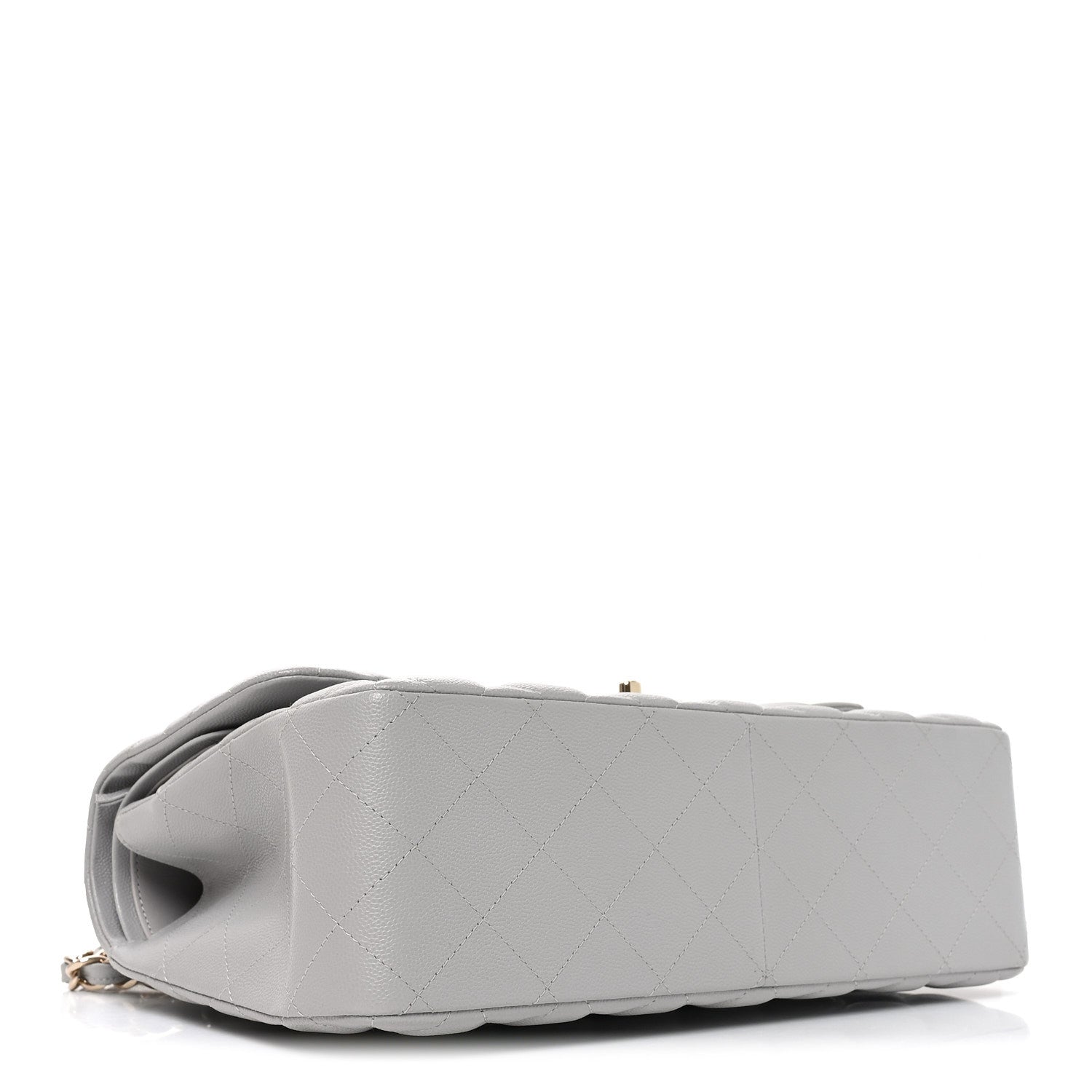 Chanel Caviar Quilted Jumbo Double Flap Grey 4 of 11