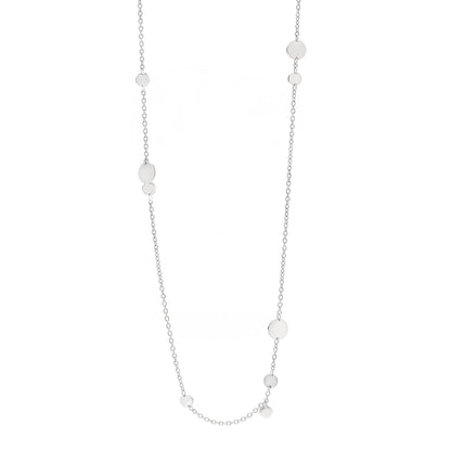 Hermes Sterling Silver 18K Rose Gold Confettis Long Necklace 120 1 of 4