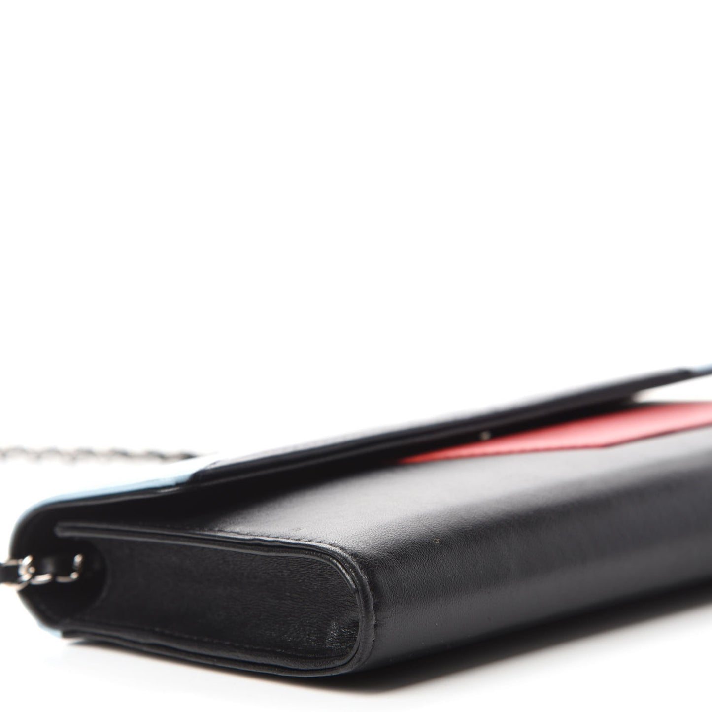 Lambskin Airlines Wallet On Chain WOC Blue Black Red