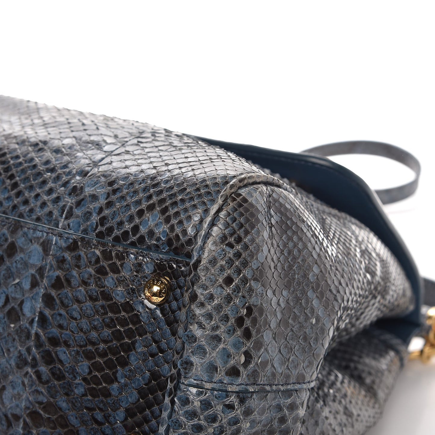 Python Large Miss Sicily Satchel Blue