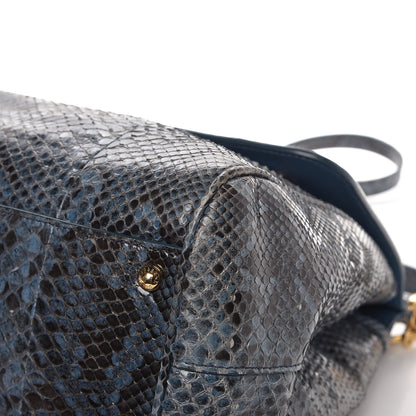 Dolce & Gabbana Python Large Miss Sicily Satchel Blue 12 of 12