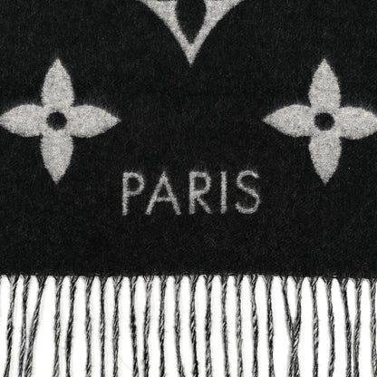 Louis Vuitton Cashmere Monogram Reykjavik Scarf Black 3 of 3
