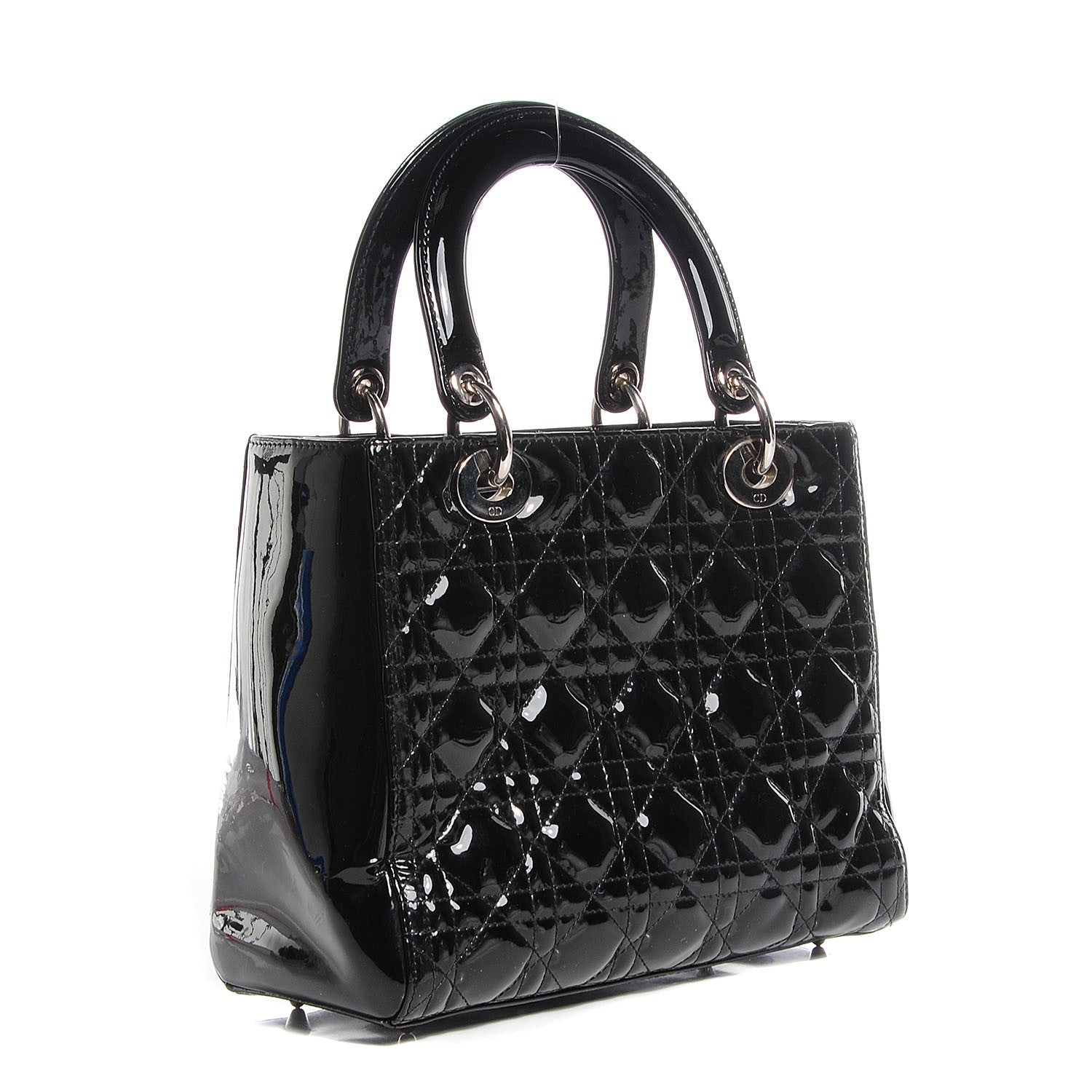 Christian Dior Patent Cannage Medium Lady Dior Black 3 of 9