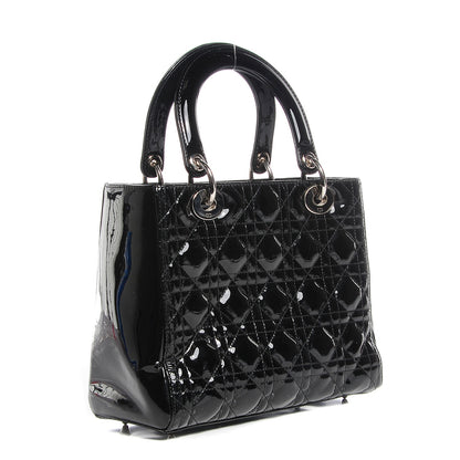 Christian Dior Patent Cannage Medium Lady Dior Black 3 of 9