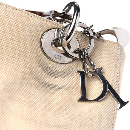 Christian Dior Canvas Tortoise Medium Lady Dior Ivory 4 of 4