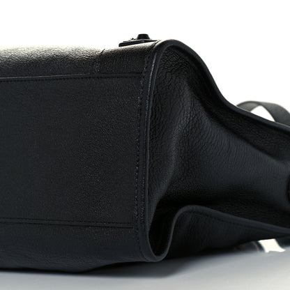 Balenciaga Shiny Grained Goatskin Black Metallic Edge City Black 6 of 10
