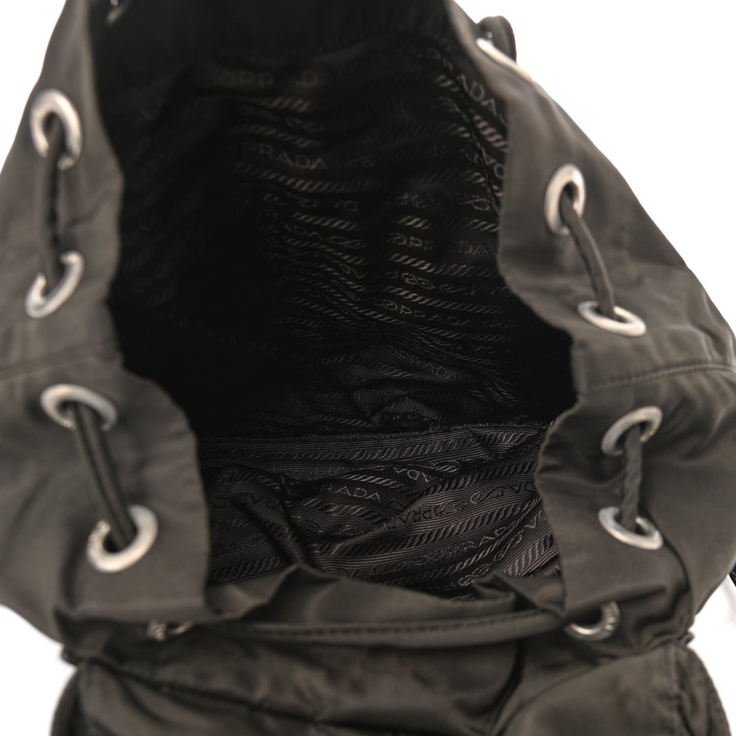 Tessuto Nylon Vela Small Backpack Black Dark Green