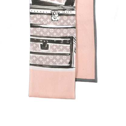Louis Vuitton Silk Monogram Trunks Bandeau Rose Poudre 2 of 4