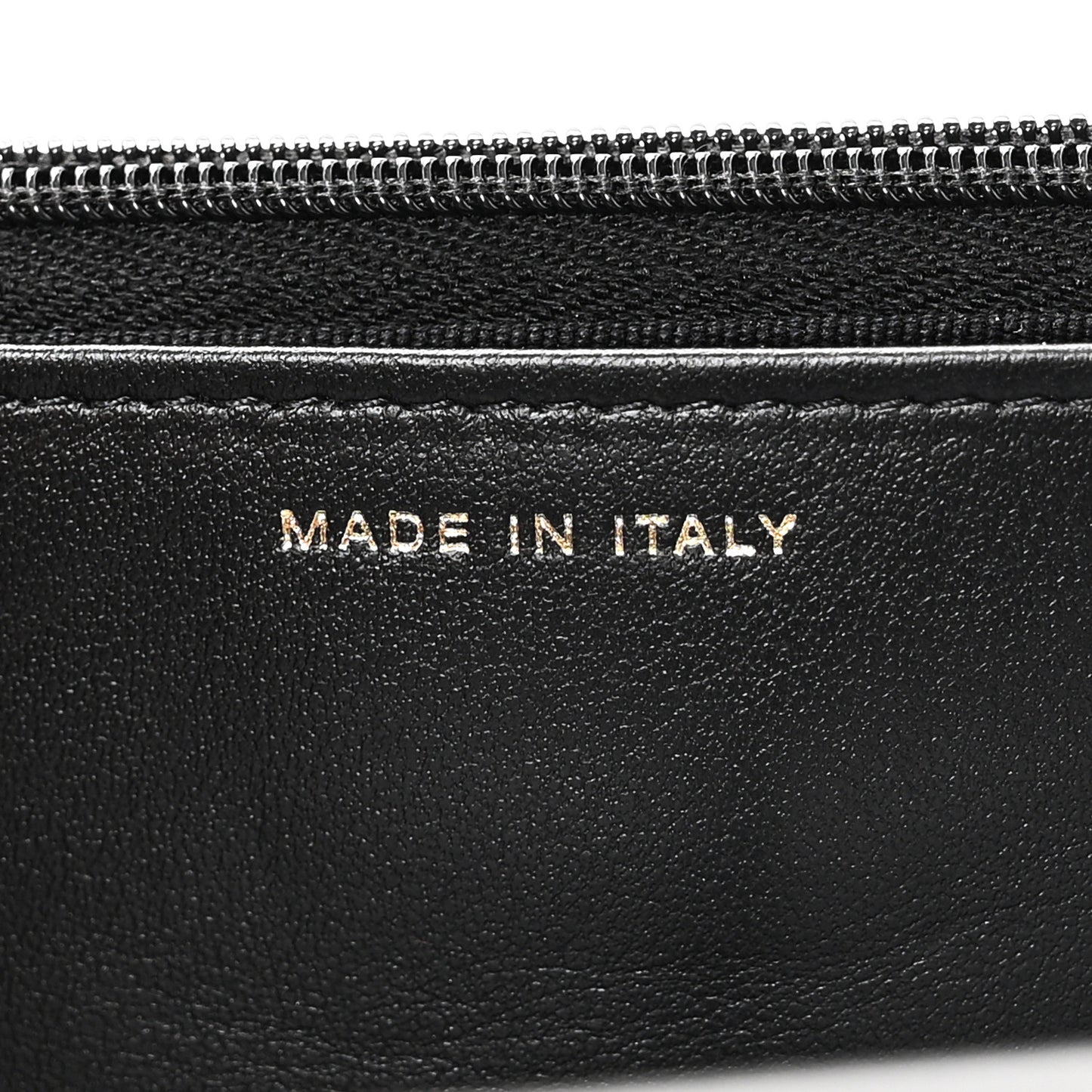 Shiny Lambskin Quilted CC Pearl Wallet on Chain WOC Black
