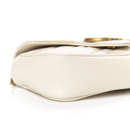 Gucci Calfskin Matelasse Super Mini GG Marmont Shoulder Bag White 8 of 9