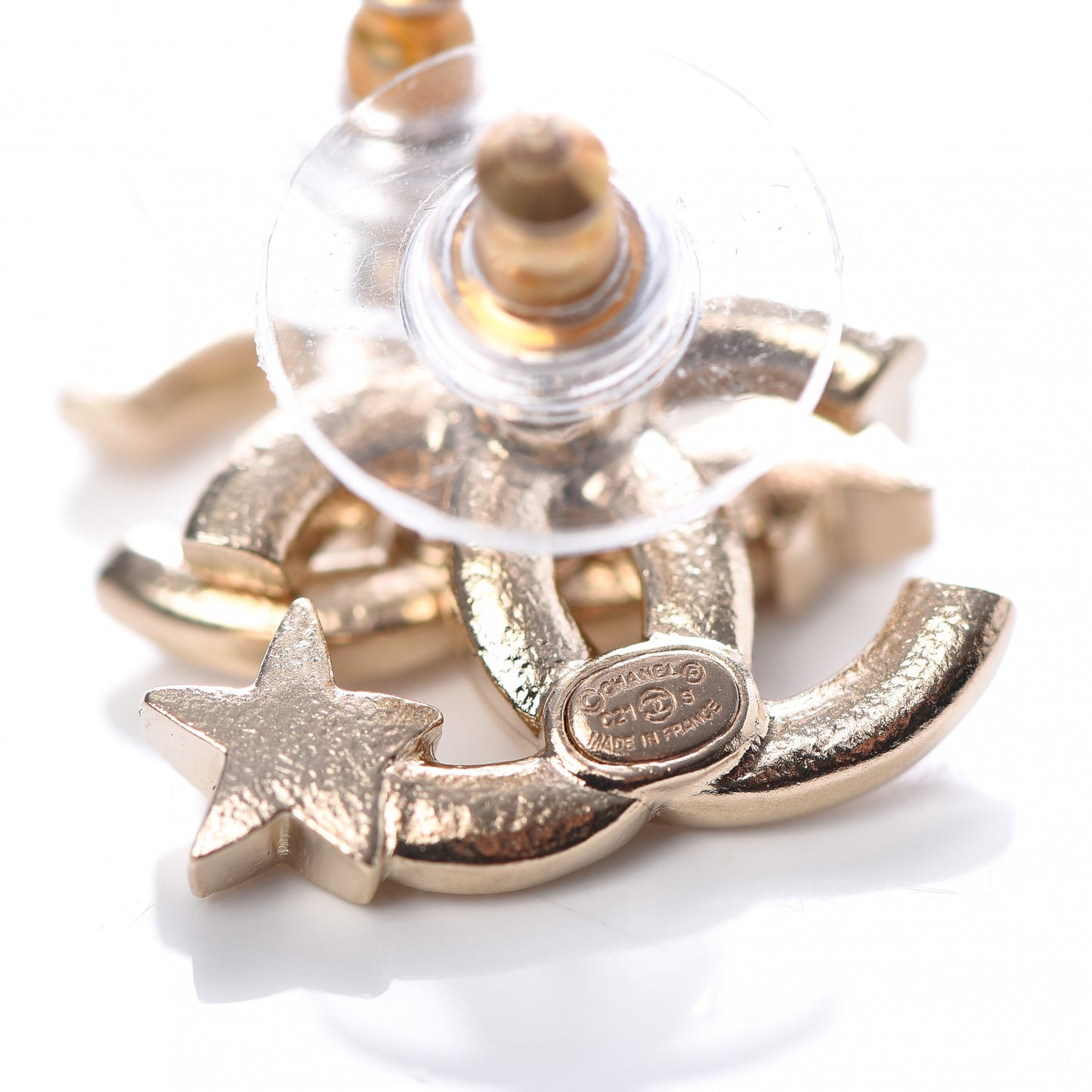 Crystal CC Starfall Earrings Gold