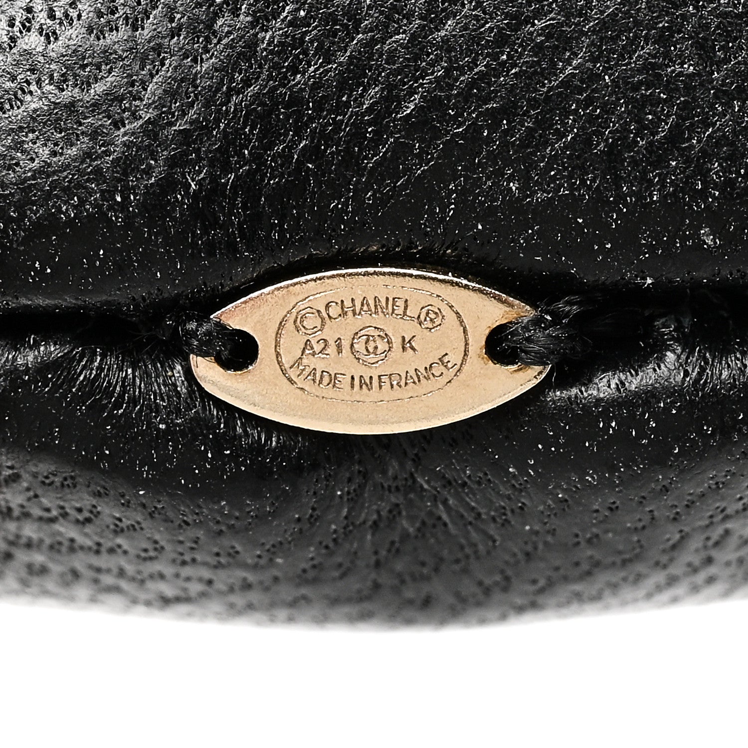 Chanel Lambskin Quilted CC Hair Scrunchie Black 4 of 4
