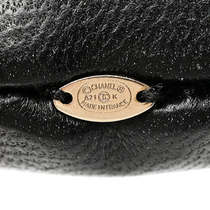 Chanel Lambskin Quilted CC Hair Scrunchie Black 4 of 4