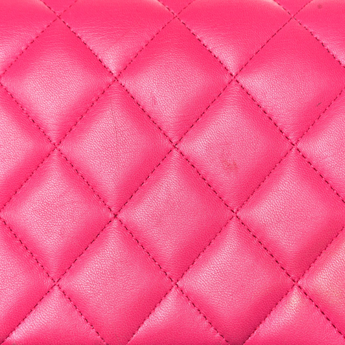 Lambskin Quilted Jumbo Double Flap Dark Pink