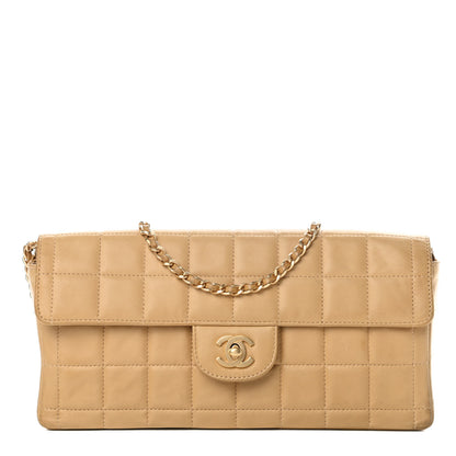 Chanel Lambskin East West Chocolate Bar Flap Beige 1 of 14