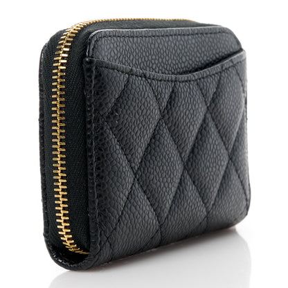Chanel Caviar Quilted Classic Zipped Coin Purse Black 2 of 9