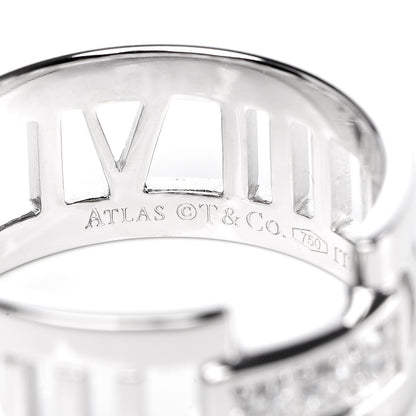 Tiffany 18K White Gold Diamond Open Atlas Ring 53 6.5 4 of 5