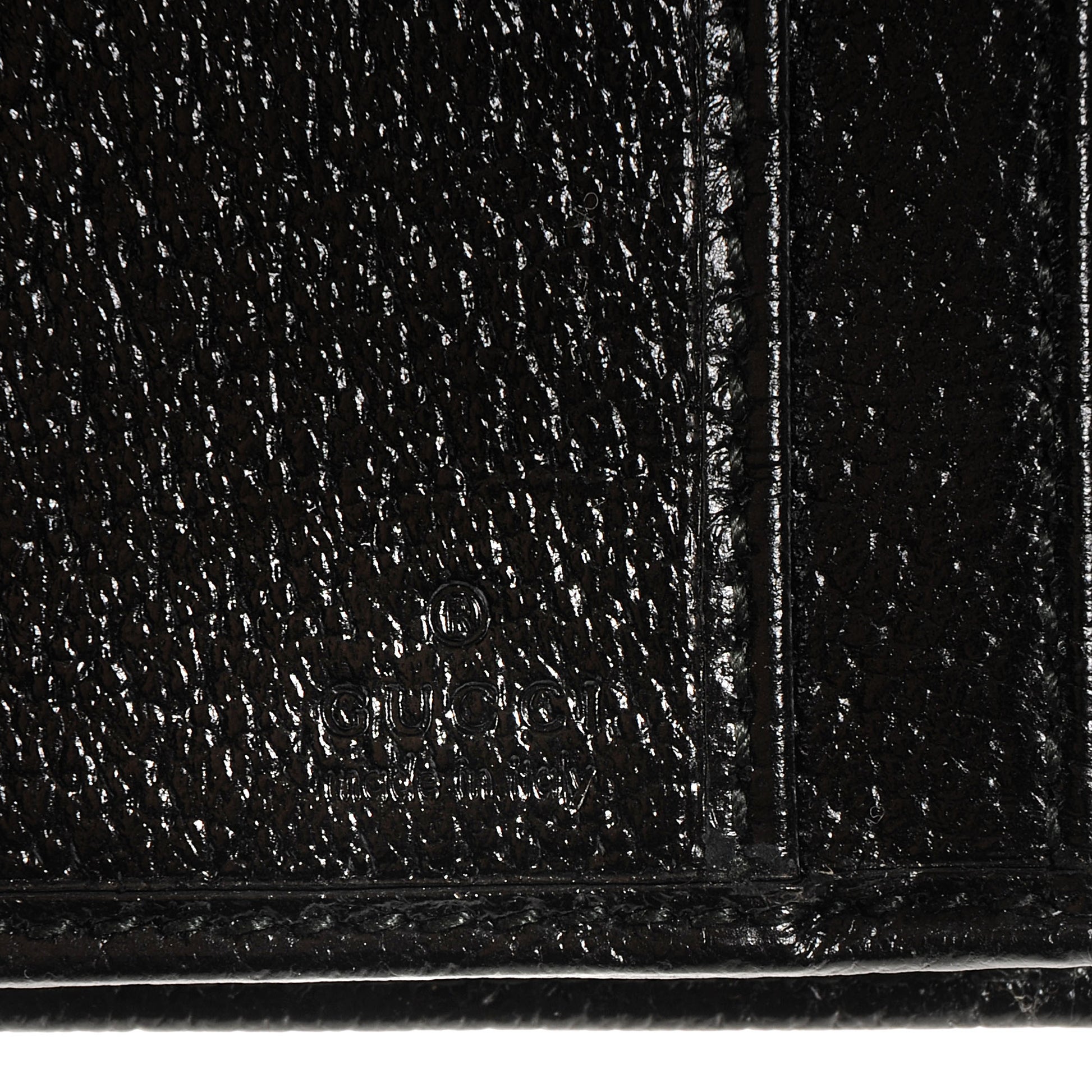 Gucci Monogram Calfskin Ladies Web Long Wallet Black 7 of 8