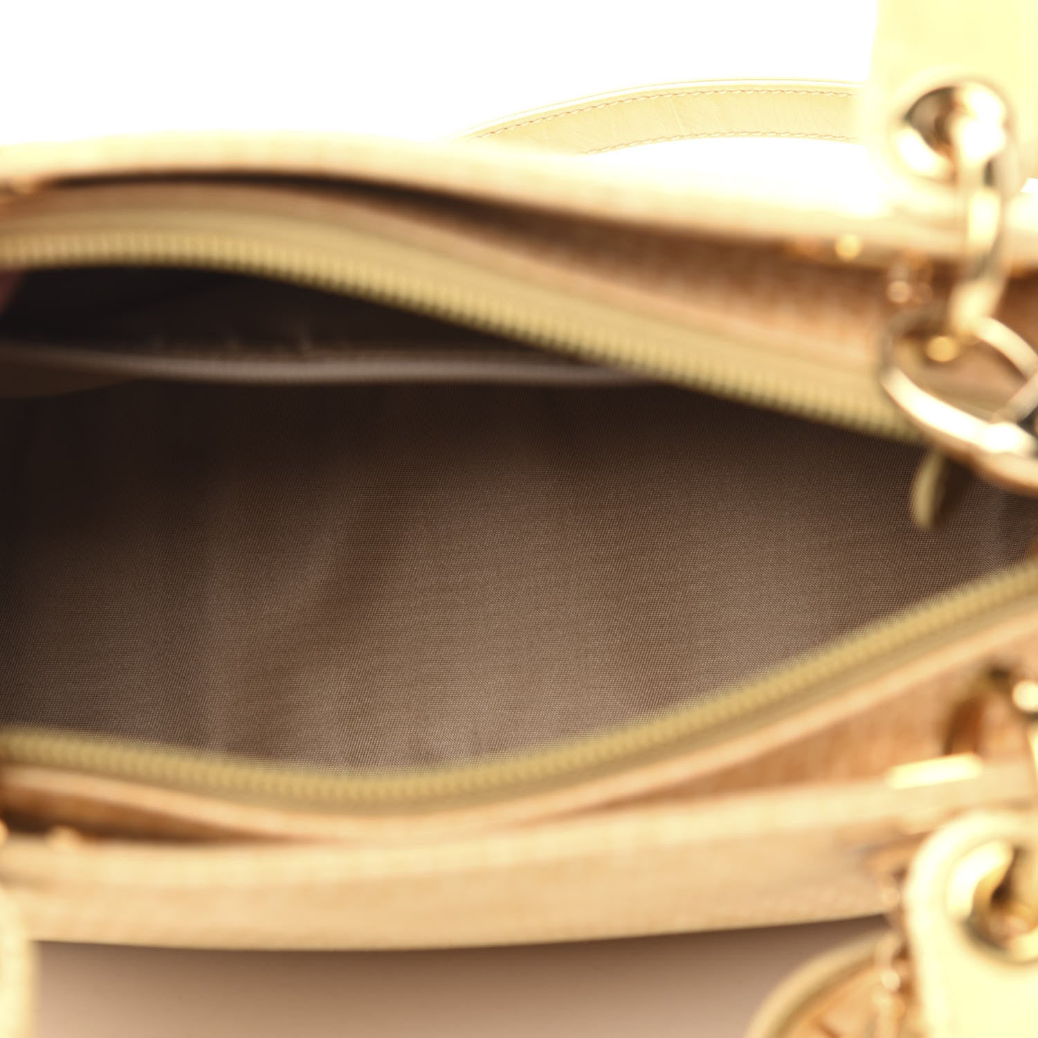 Christian Dior Nubuck Diorissimo Medium Lady Dior Gold 5 of 13