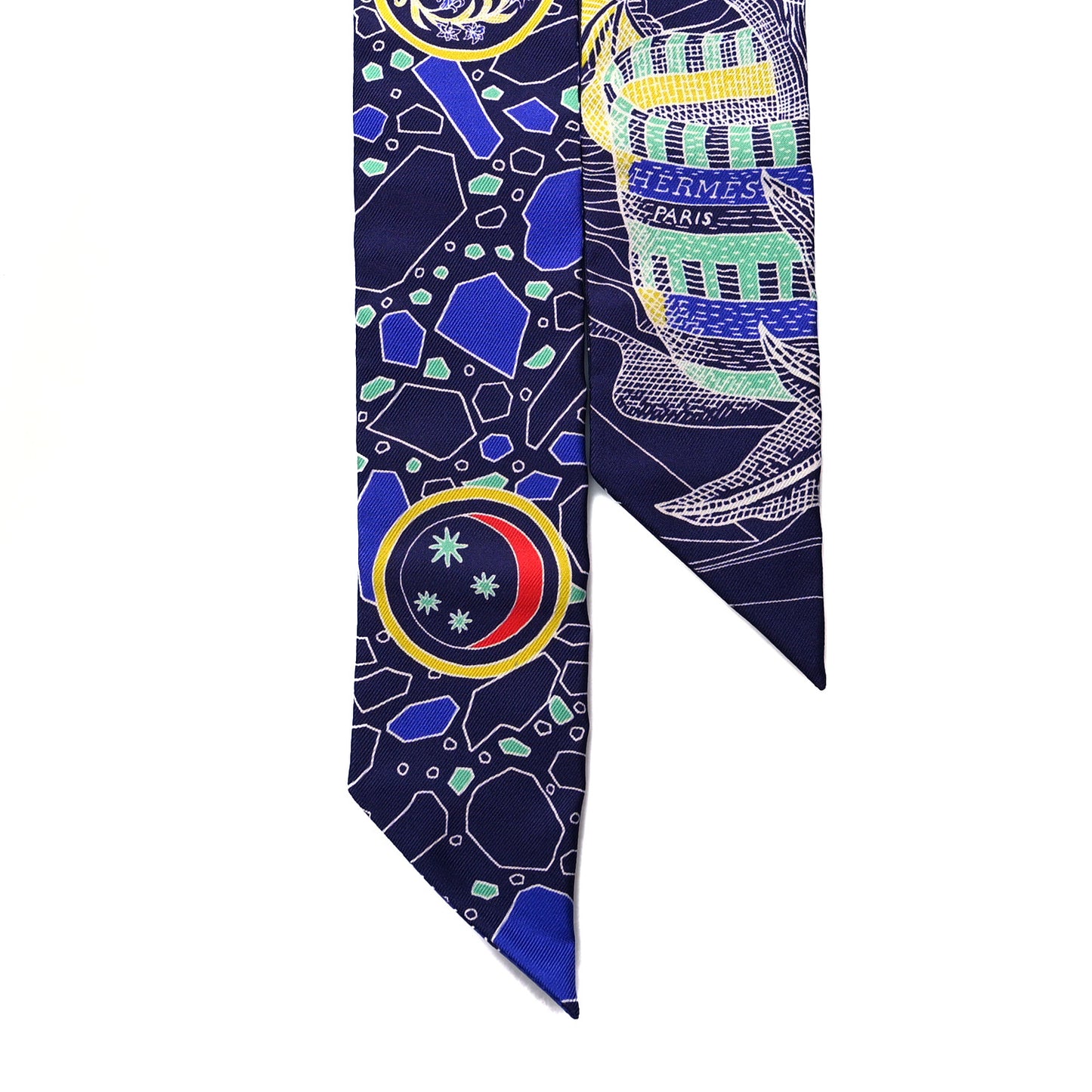 Silk La Danse Des Amazones Twilly Indigo Jaune Multicolor