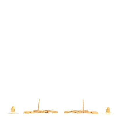 Chanel Metal CC Arrow Stud Earrings Gold 3 of 5