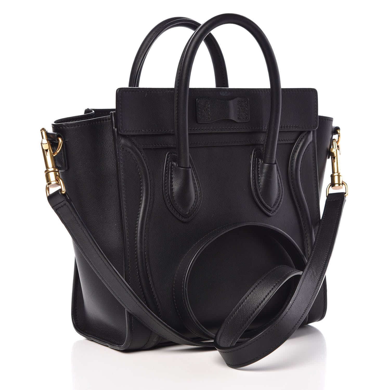 Celine Smooth Calfskin Nano Luggage Black 3 of 14