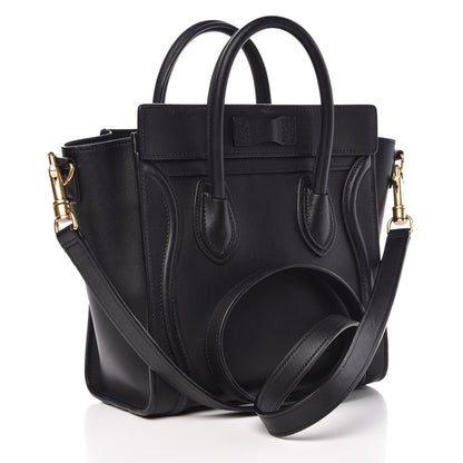 Celine Smooth Calfskin Nano Luggage Black 3 of 14