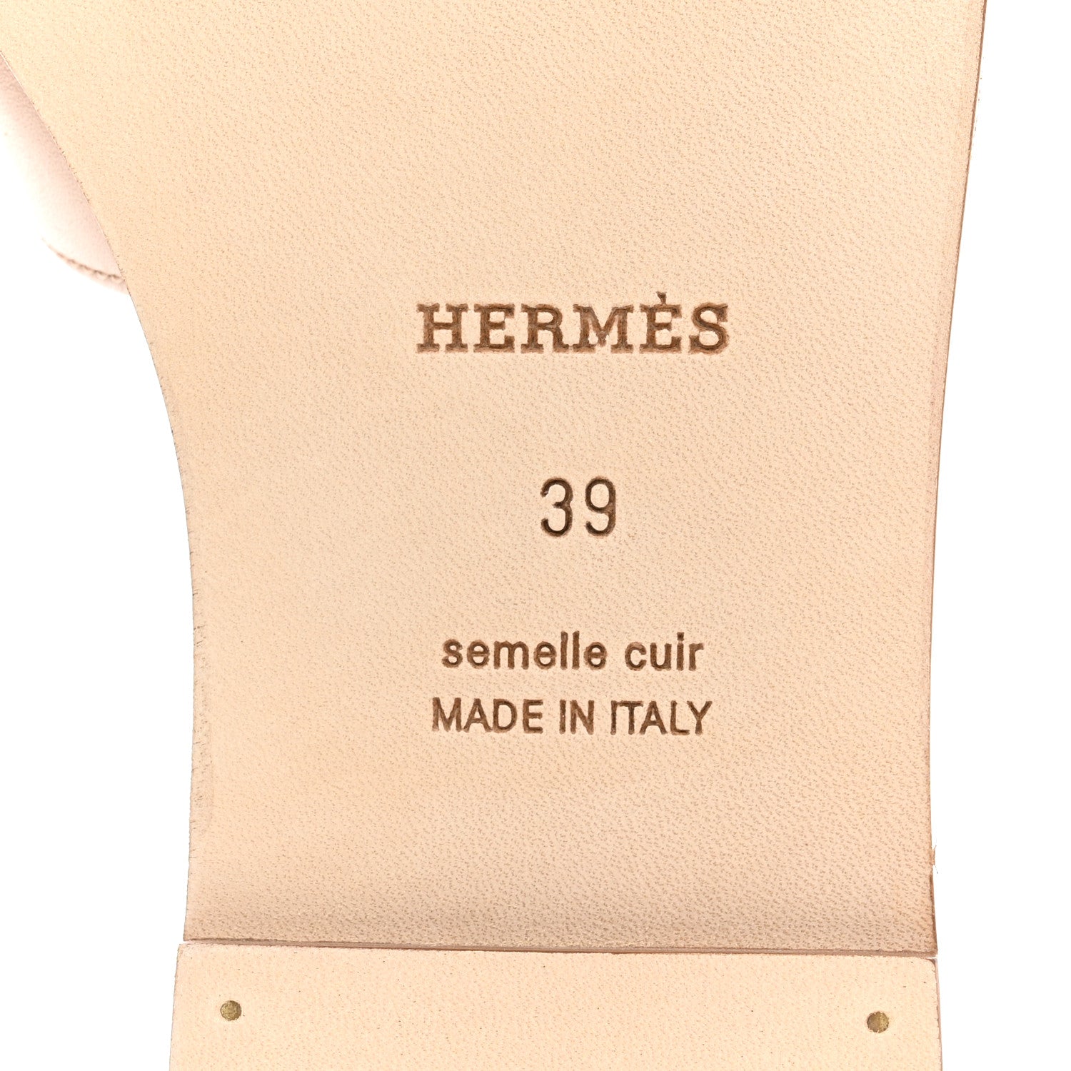 Hermes Box Calfskin Oran Sandals 39 Bois De Santal 8 of 11