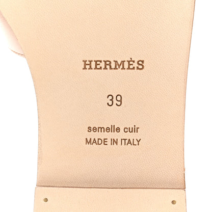 Hermes Box Calfskin Oran Sandals 39 Bois De Santal 8 of 11