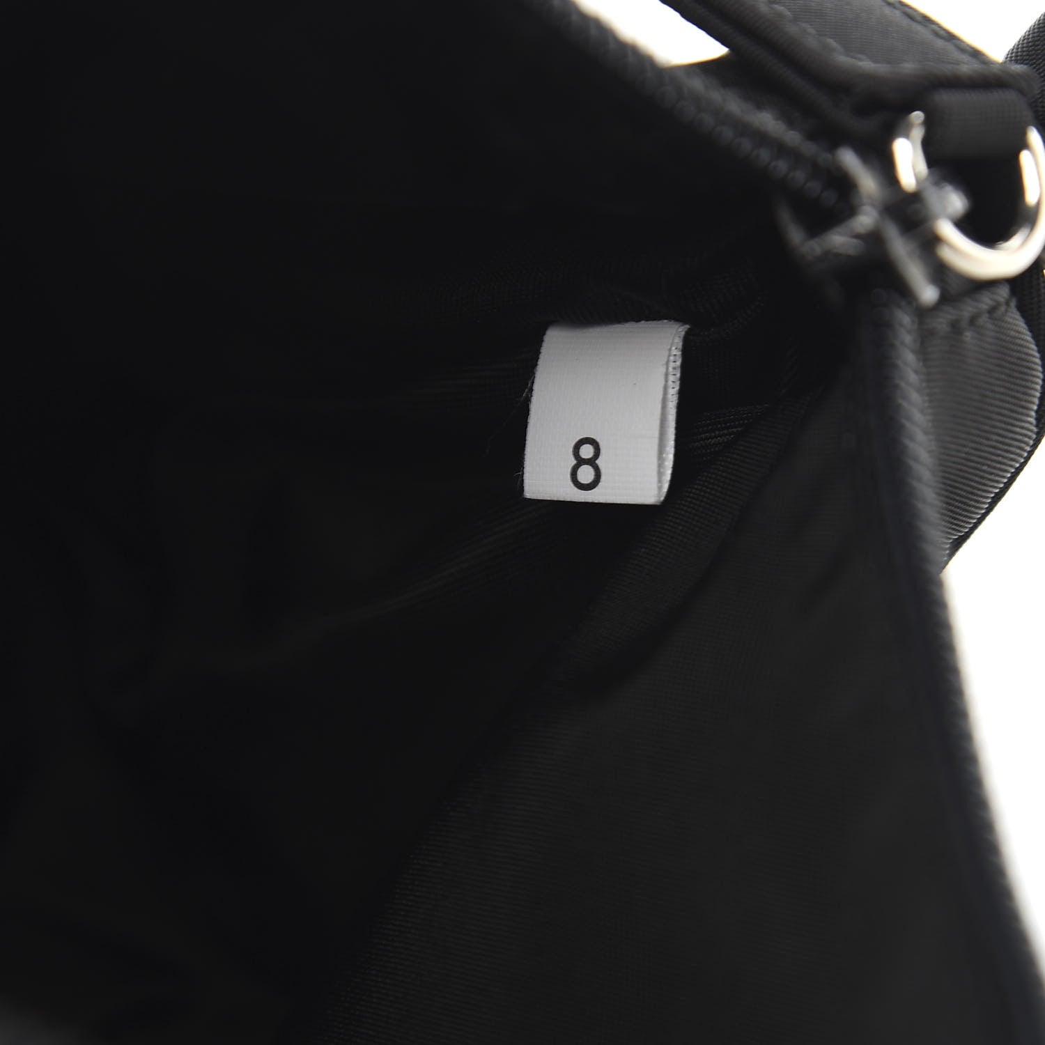 Prada Tessuto Nylon Pochette Bag Black 7 of 10