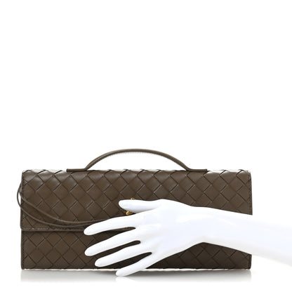 Bottega Veneta Nappa Intrecciato Long Andiamo Top Handle Clutch Pinecone 2 of 11