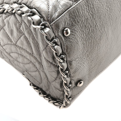 Chanel Metallic Calfskin Quilted Large Chain Me Hobo Silver 9 of 10