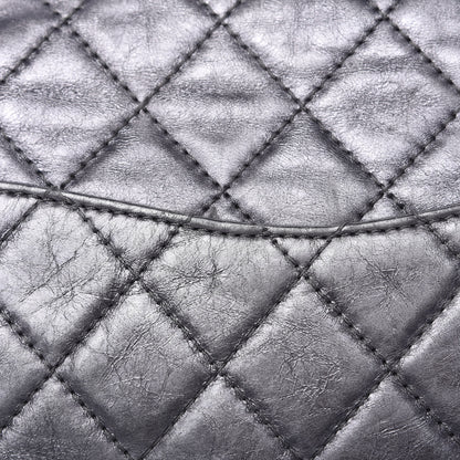 Chanel Metallic Aged Calfskin Quilted 2.55 Reissue 226 Flap Dark Silver 11 of 13