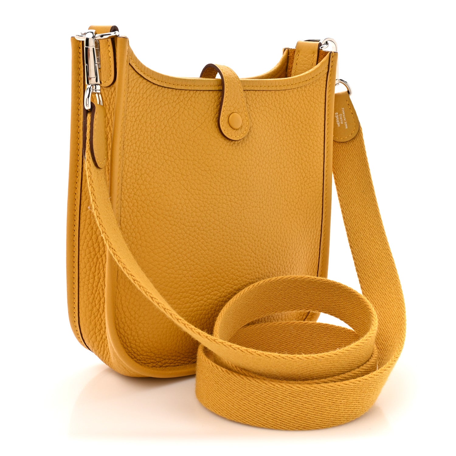 Hermes Taurillon Clemence Evelyne TPM Jaune Ambre 3 of 12