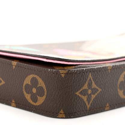 Louis Vuitton Monogram 2022 Christmas Animation Paris Pochette Felicie Chain Wallet Pink 9 of 11